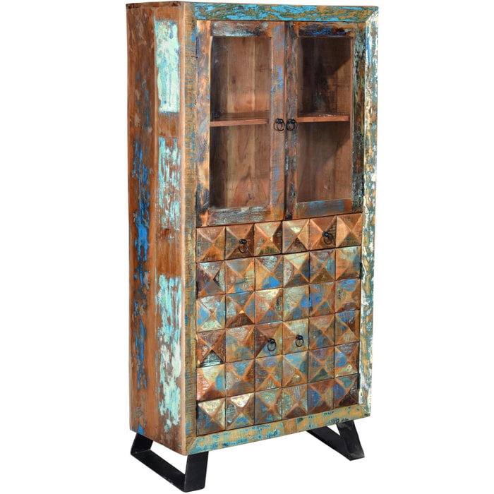 Vitrina - madera reciclada - 90x40x180cm