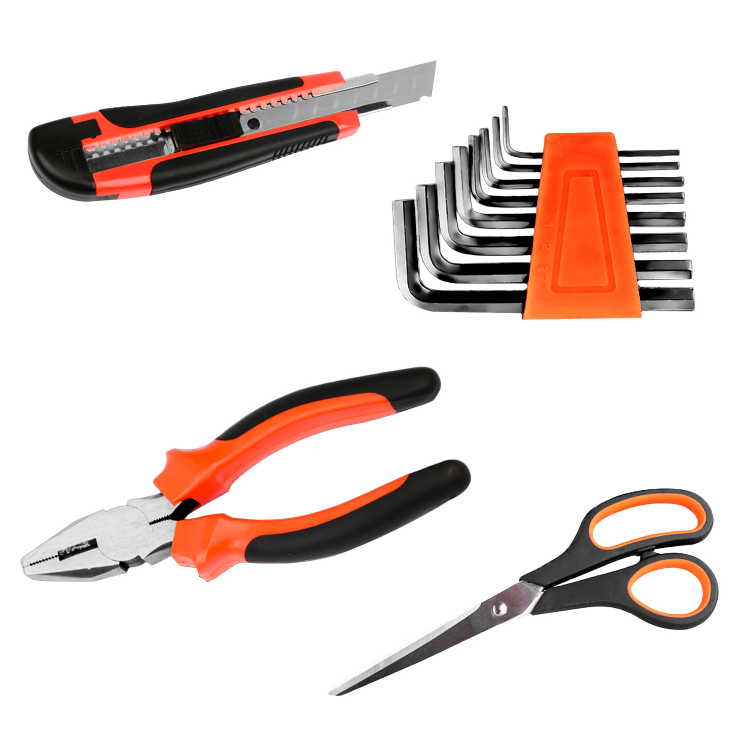 Set di attrezzi domestici con valigetta di trasporto e 22 pezzi.