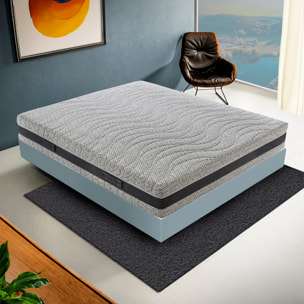 Materasso 140x200 in Memory Foam - 5 Strati - Altezza 23 cm - 7 Zone di Comfort - Rivestimento Sfoderabile