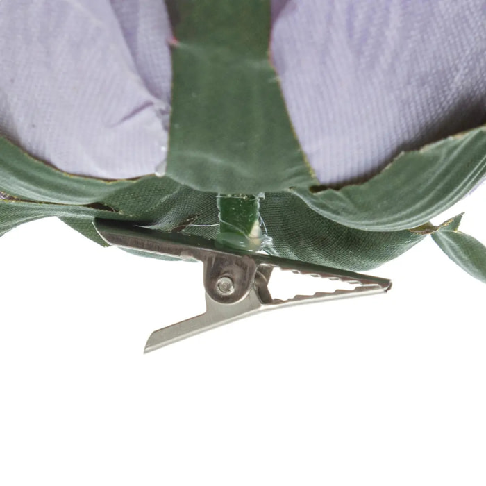 Décoration de sapin rose mauve pailletée 12cm