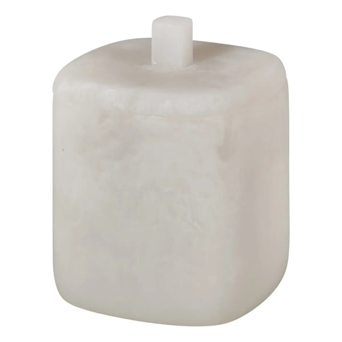 Pot à cotons Cloudy 9 x13 cm blanc