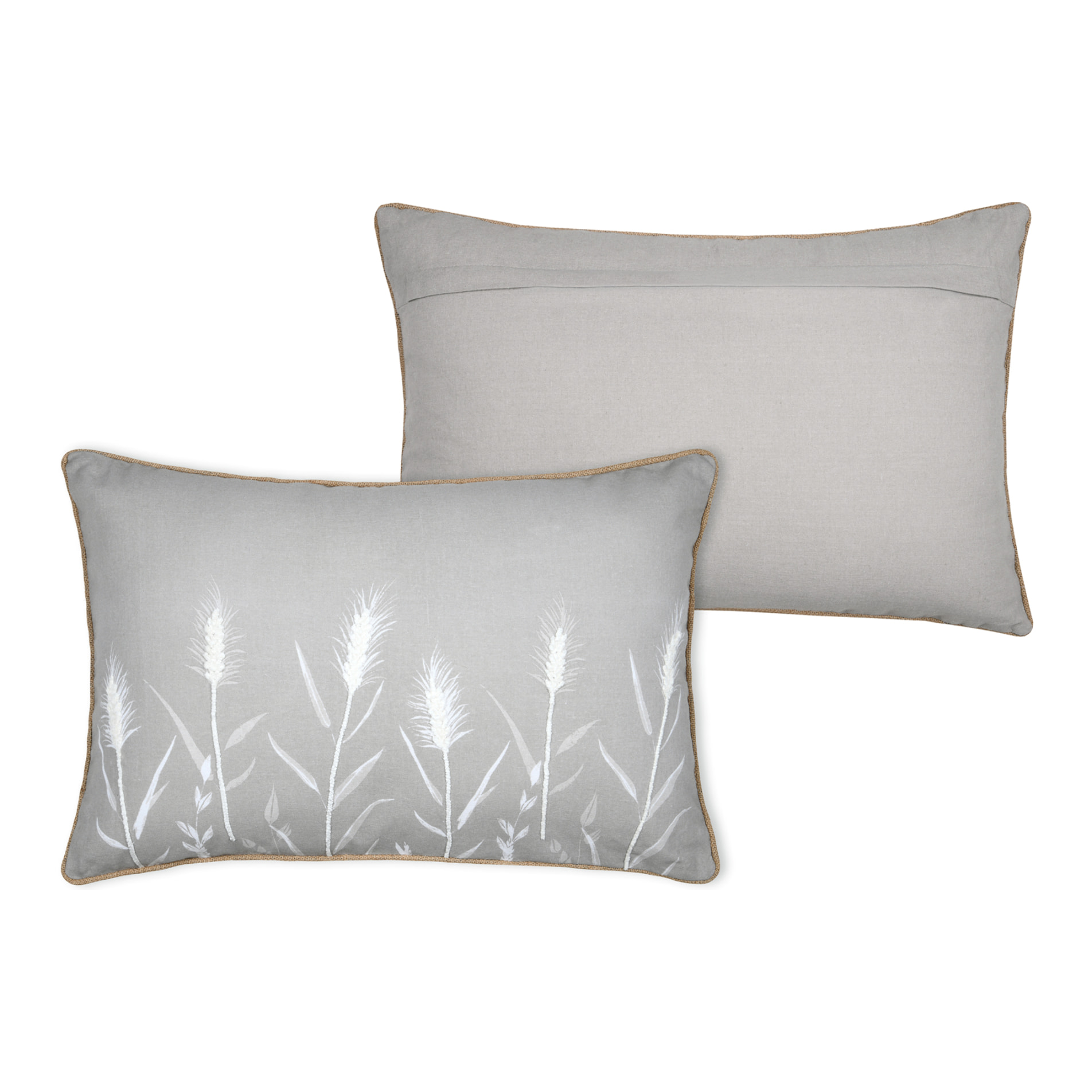 Coussin décoratif pampa en coton - Naturel