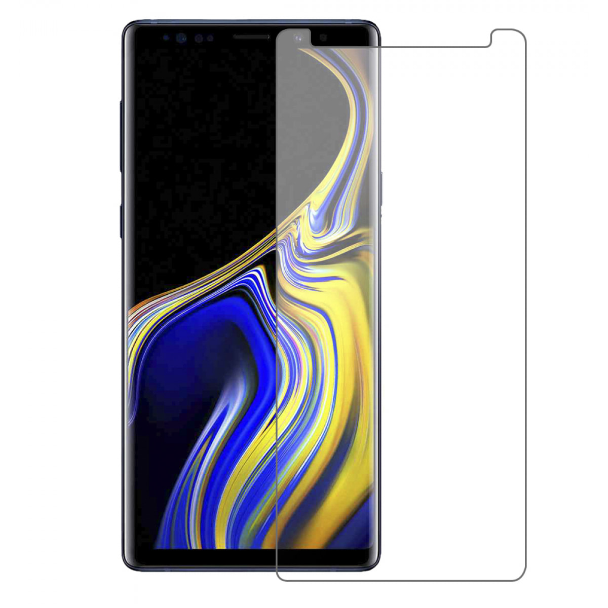Protezione in vetro temperato premium a schermo intero curvo 4D con accessori per l'installazione per Samsung Note 9