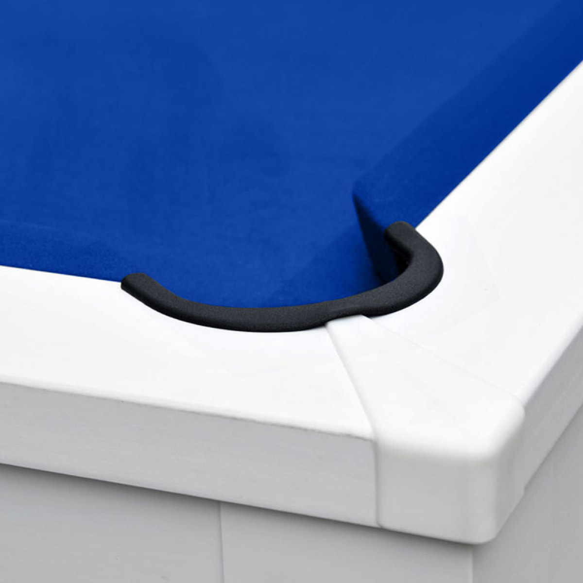 Table de Billard Eddie convertible blanche tapis bleu