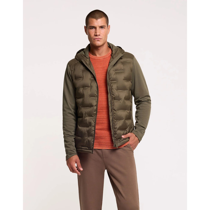 Chaqueta Acolchada con Capucha Caqui - Morris