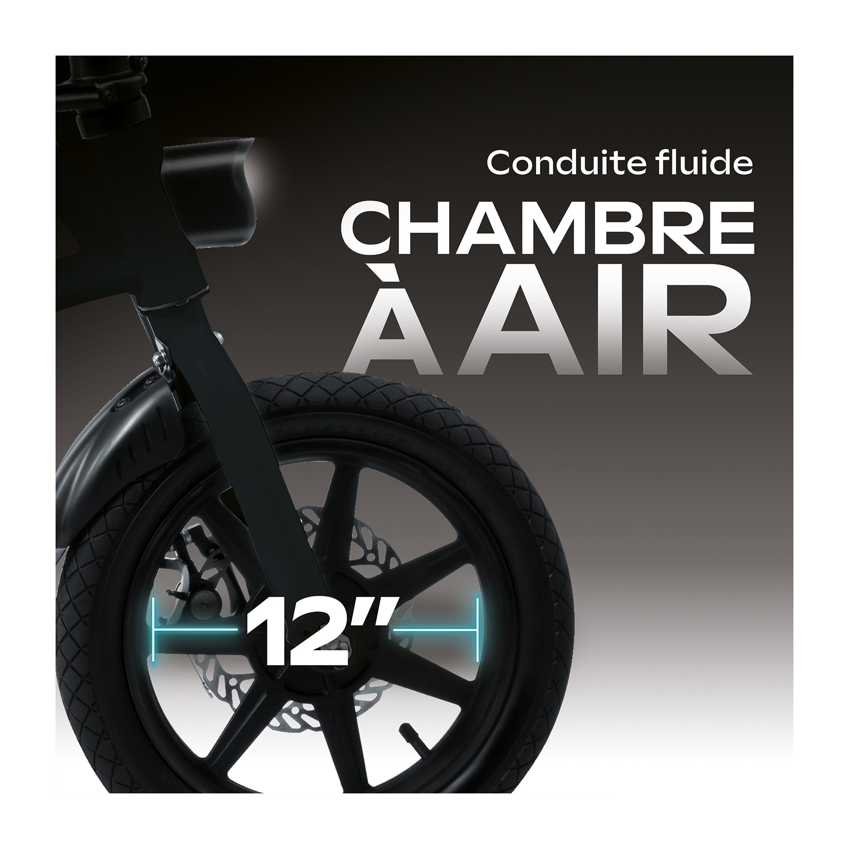 Draisienne Électrique  UrbanGlide E-bike 120 – 350W, 25 km/h, Autonomie 18 km, Pneu 12", Batterie 36V/5.2Ah - 15Kg