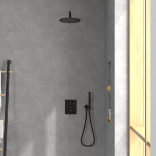Douche de tête Universal ronde Noir mat