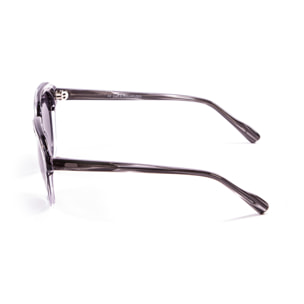 Gafas de sol LENOIR CASSIS - Demi negro arriba y blanco trapsparent abajo / Ahumada