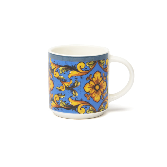 Set 6 Tazzine Caffè Excelsa – Trinacria, New Bone China Multicolore