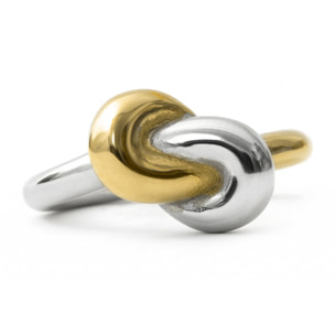 Anillo Mahter acabado oro 18k y plata