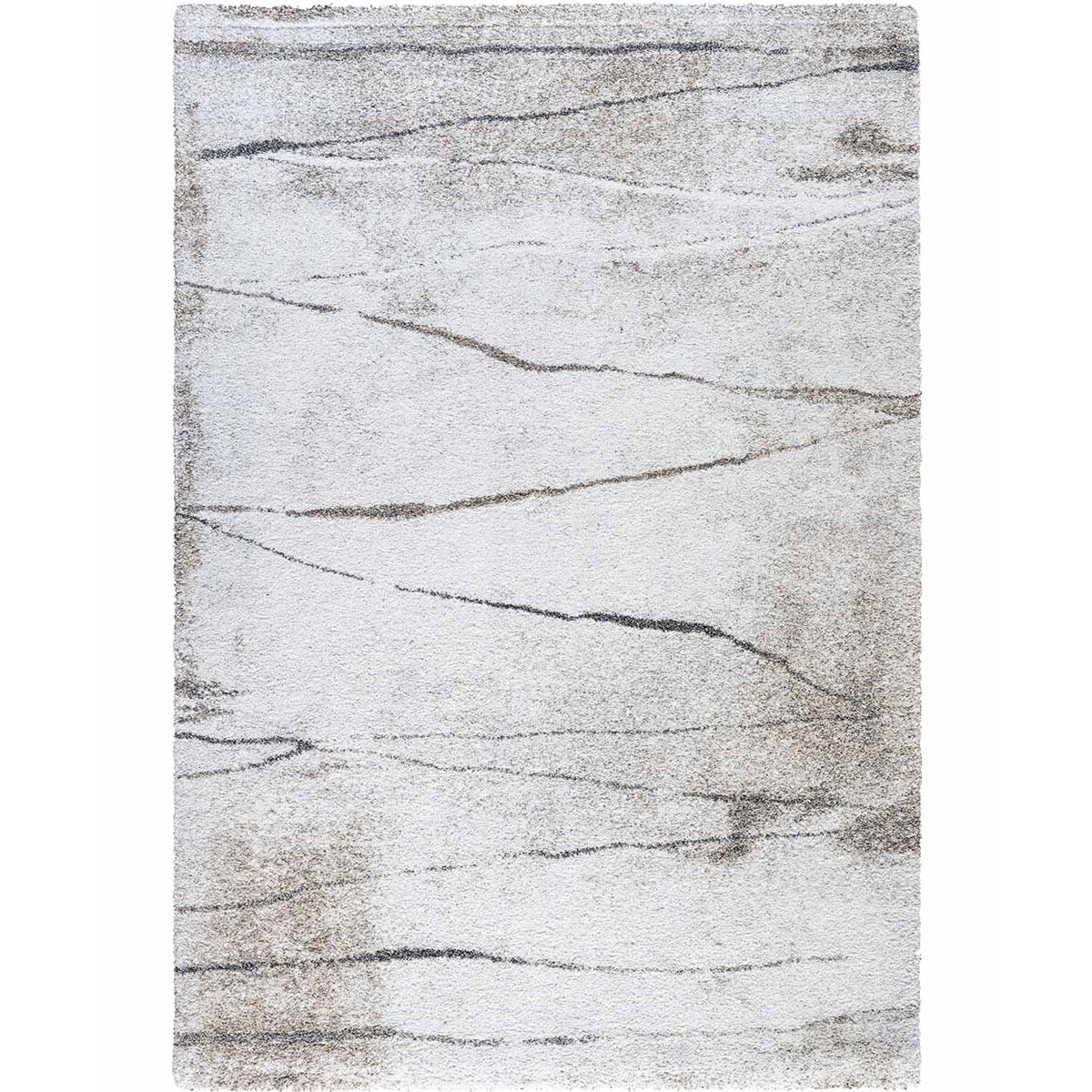 Tappeto Stile Moderno Grigio Crema