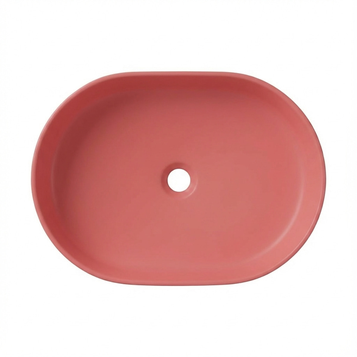 Vasque à poser ovale 50 x 36,5 x 12 cm sans trop-plein rose mat PixL (CEPX5037PM)