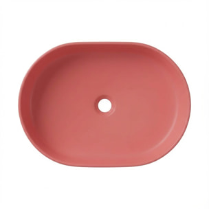 Vasque à poser ovale 50 x 36,5 x 12 cm sans trop-plein rose mat PixL (CEPX5037PM)