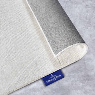 Tapis salon géométrique, relief tissé à la main, design authentique