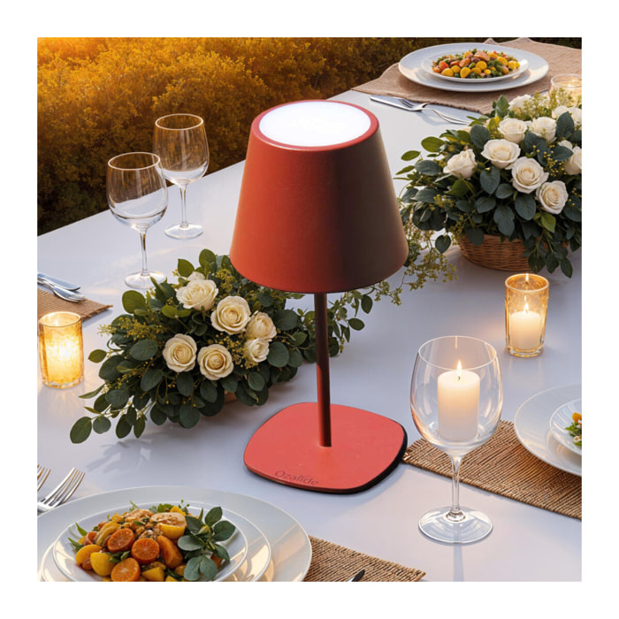 Lampe à poser 4 en 1 - Rouge brique - NAOUSSA