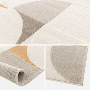 Tapis intérieur motifs rétro crème JON