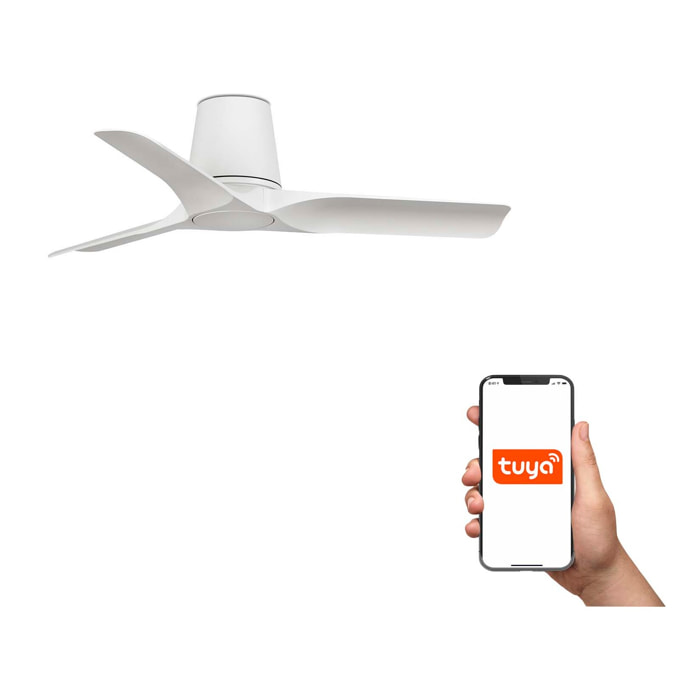HEY TUB S Ventilateur de plafond blanc TUYA
