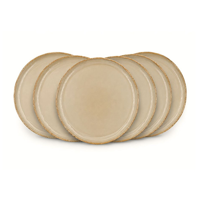 Lot de 6 petites assiettes, DUNE