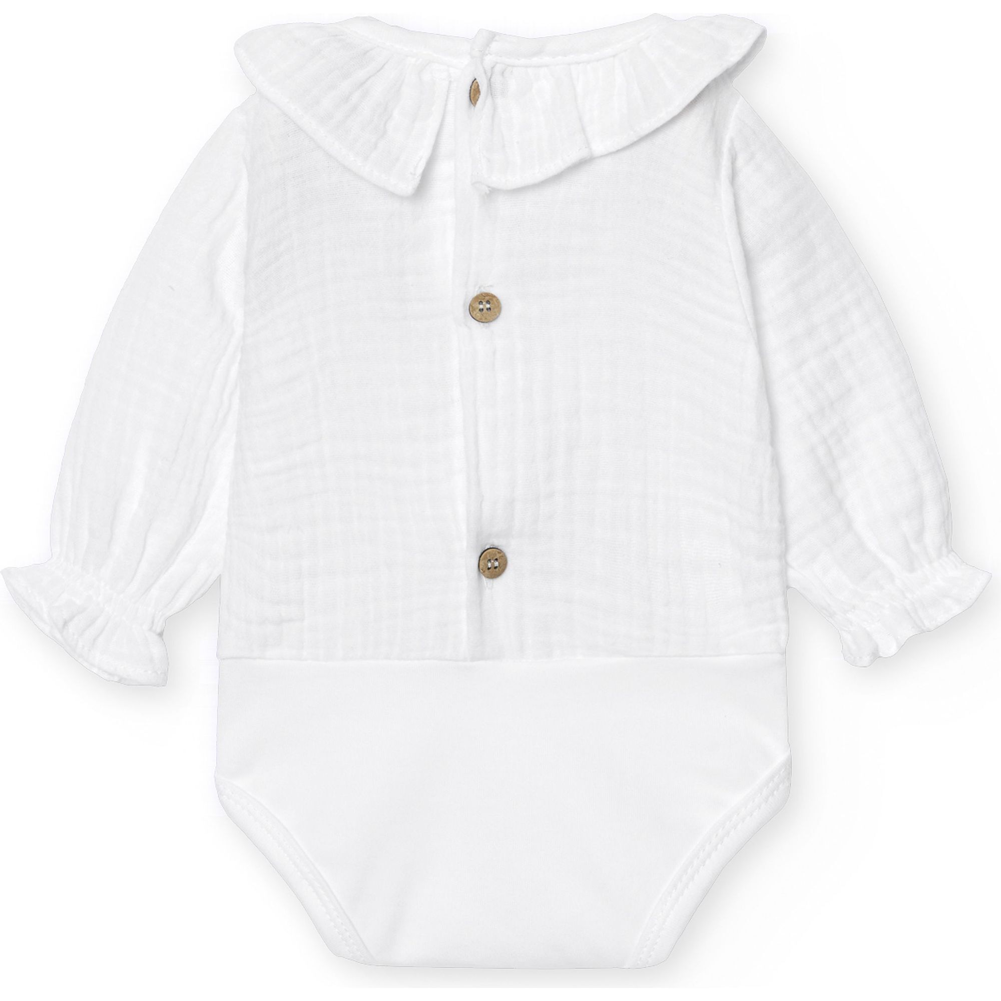 Body bebé manga larga cuello bambula