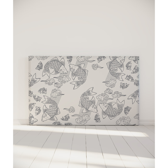 Tête de lit Banc de poissons | Coloris Blanc | Largeur au choix