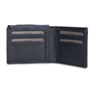 Portafoglio uomo in vera pelle - Modello Cavalier - Casual - 12.5 x 9.5 x 2.0 cm