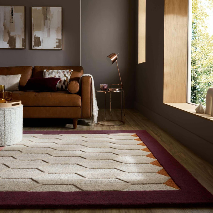 Tapis en laine à bordure APEX