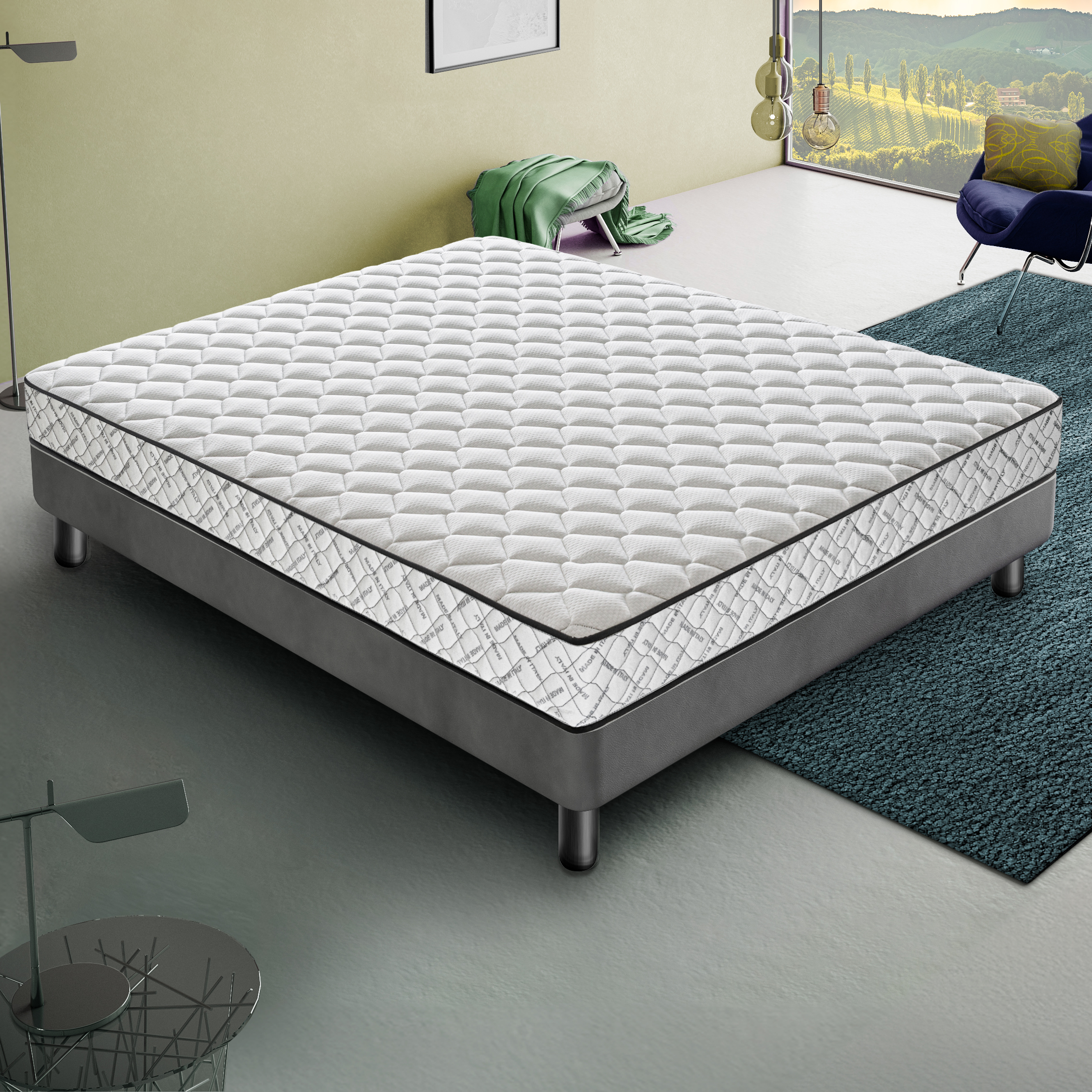 Materasso 120x190 Memory Foam - Altezza 20 cm - Ortopedico - Rigidità H3