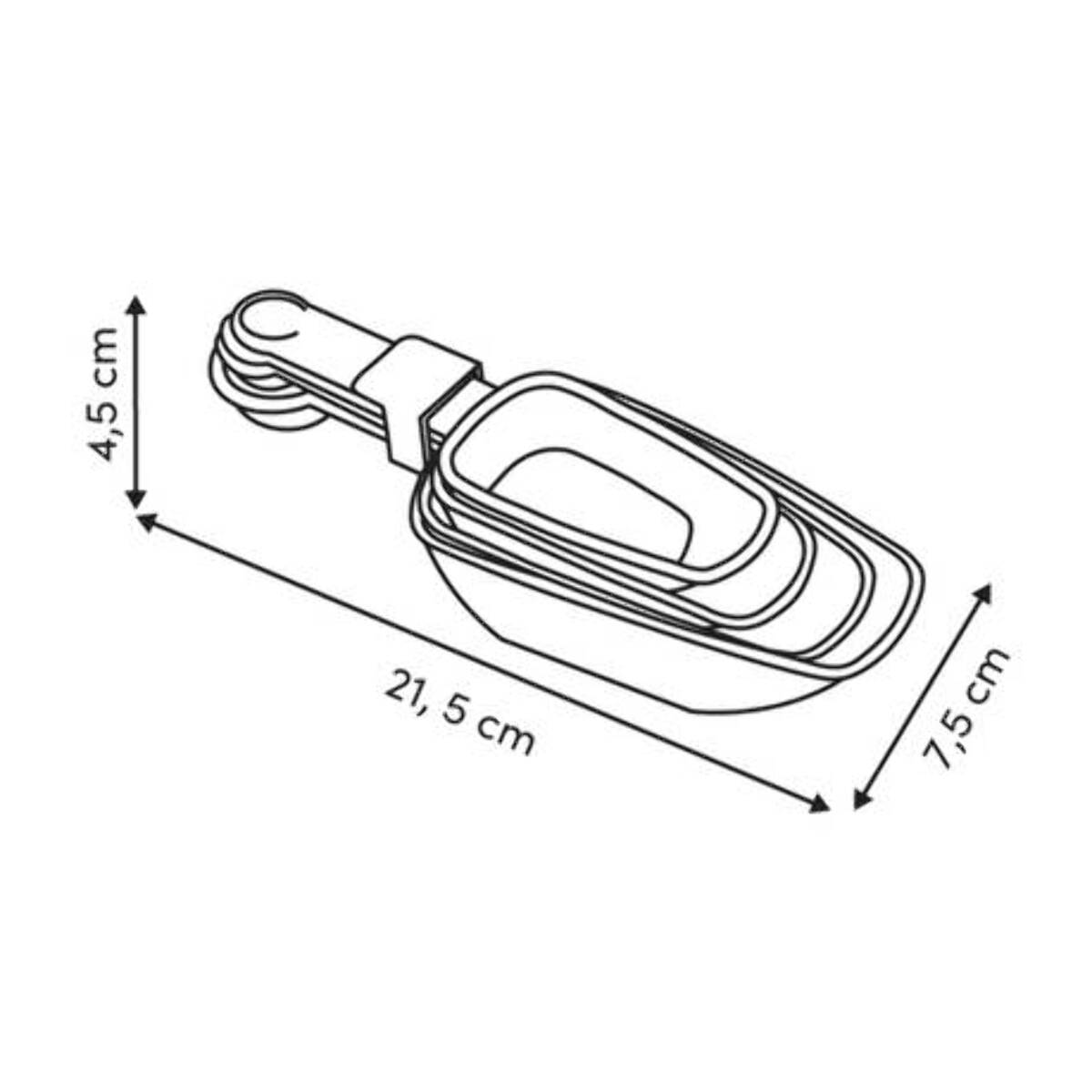 Cuillères mesureuses Essentiels L.17cm 215 ml