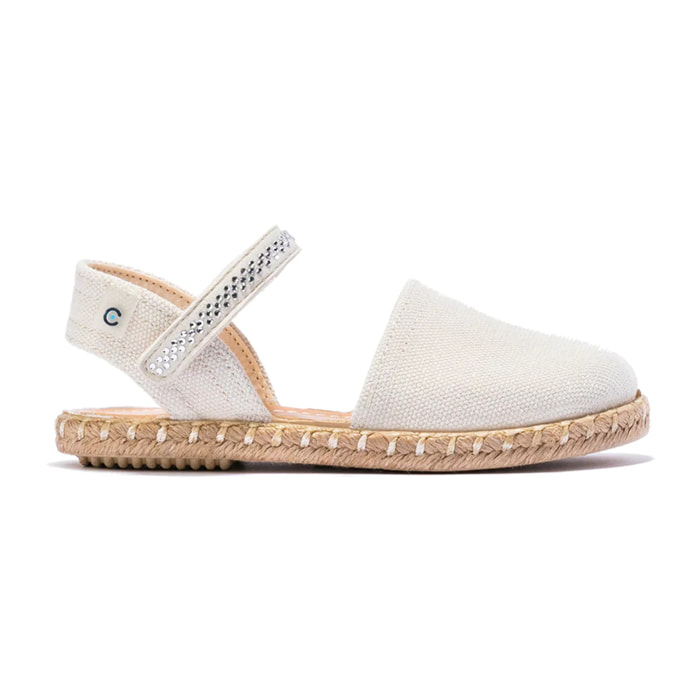 Conguitos - Sandali estivi in juta con zeppa per bambina comodi