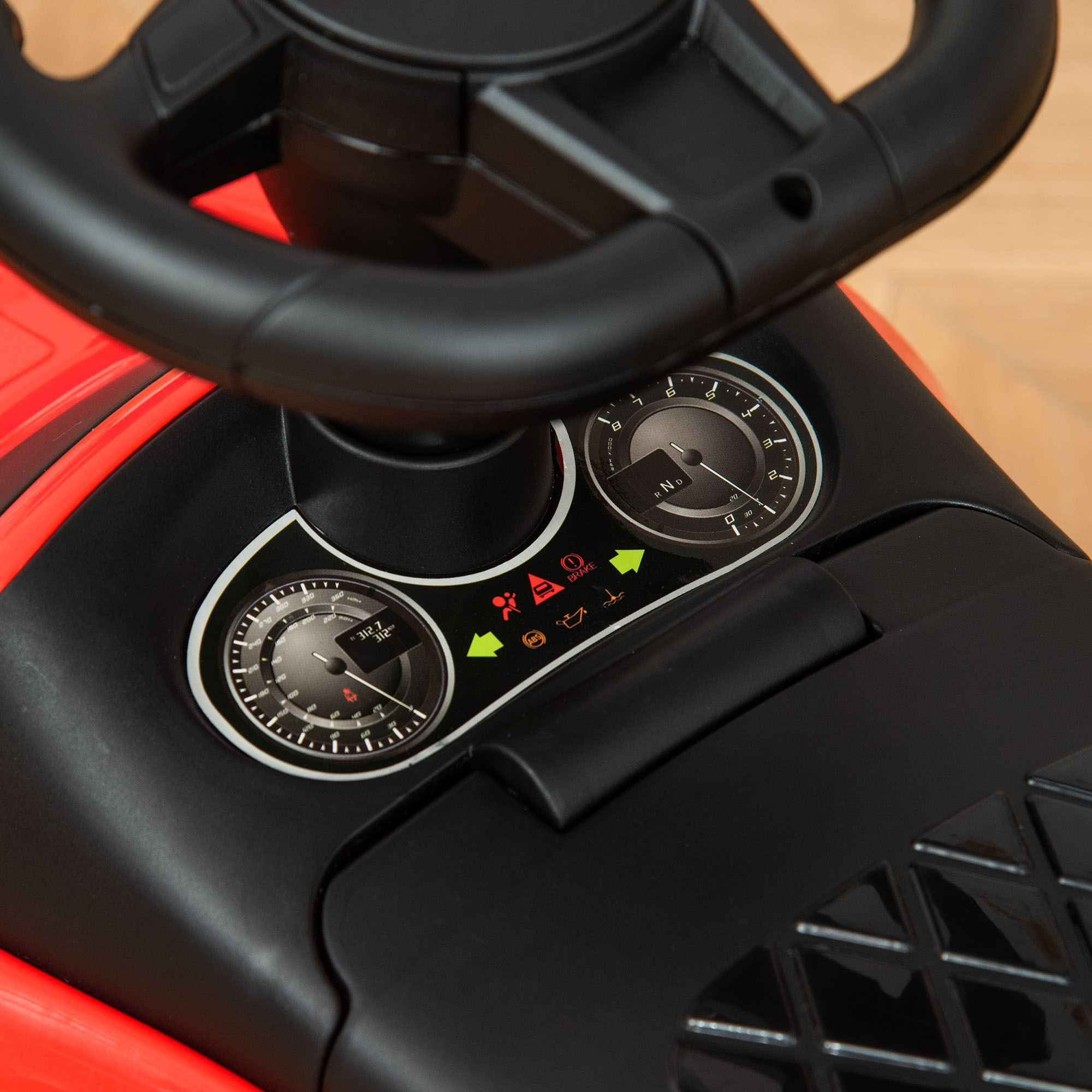 Porteur enfant voiture 18-36 mois assise coffre effets lumineux sonores rouge