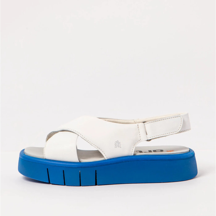 Sandalias 1855 NAPPA WHITE-BLUE/ MALAGA color White-blue