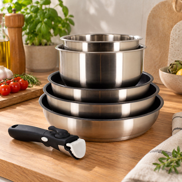 Batterie de cuisine 6 pièces en inox - tous feux IRIS