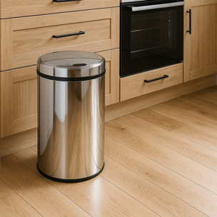 Poubelle automatique inox ARTIC argent 30L