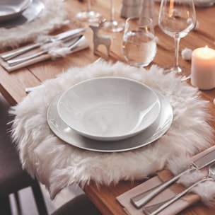 6 Assiettes creuses grises 20 cm Diwali Marble - Luminarc