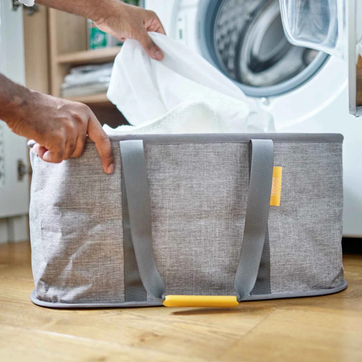 Panier à linge pliable Hold-All  35L, tissu durable & lavable, résistant à l'humidité, poignées solides. Gris anthracite (50023)