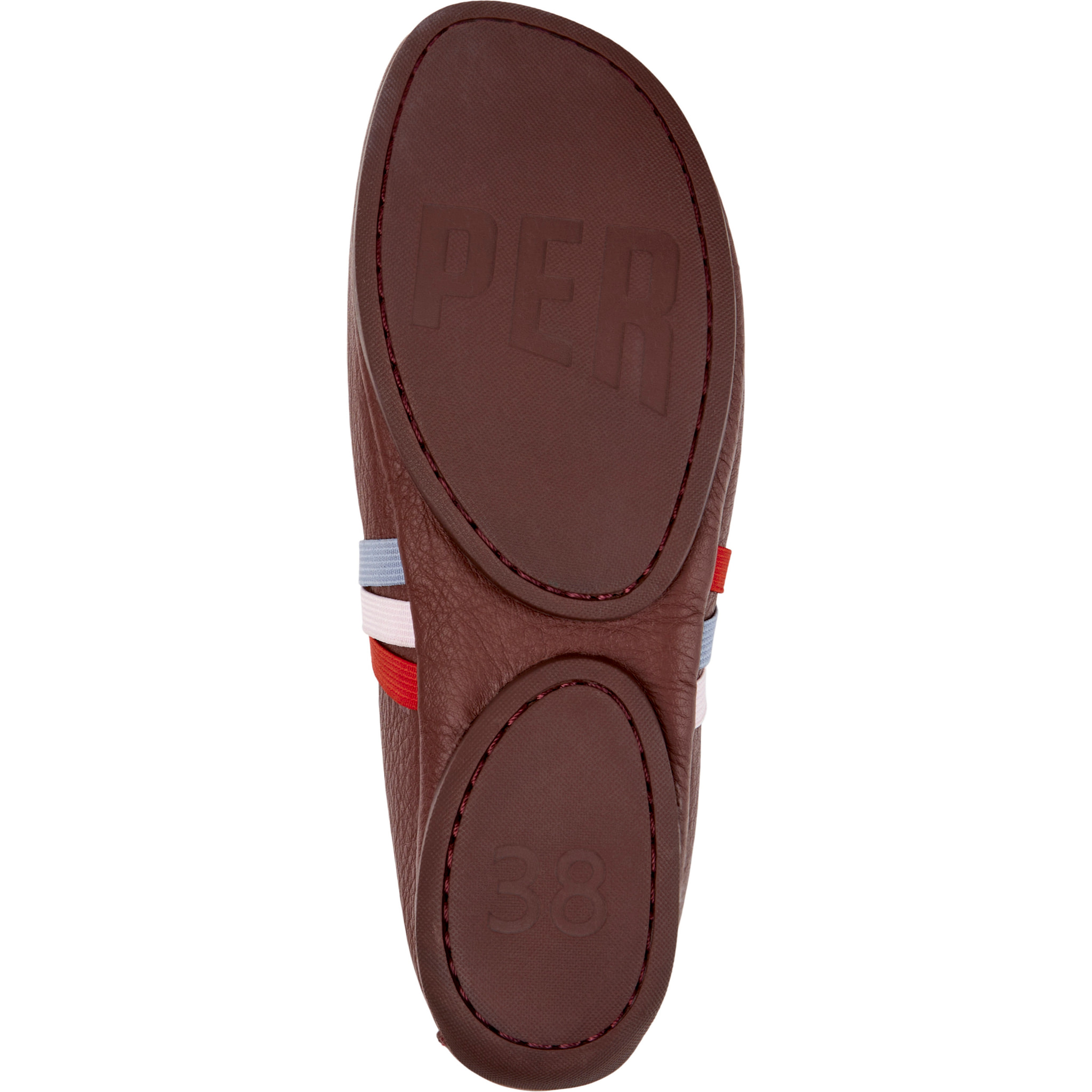 Ballerini - CAMPER Right Nina Twins - Bordeaux - Pelle liscia