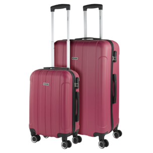 Juego De Maletas Rígidas Abs Itaca Havel Fresa