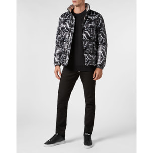 PHILIPP PLEIN Long Down Jacket CHROME