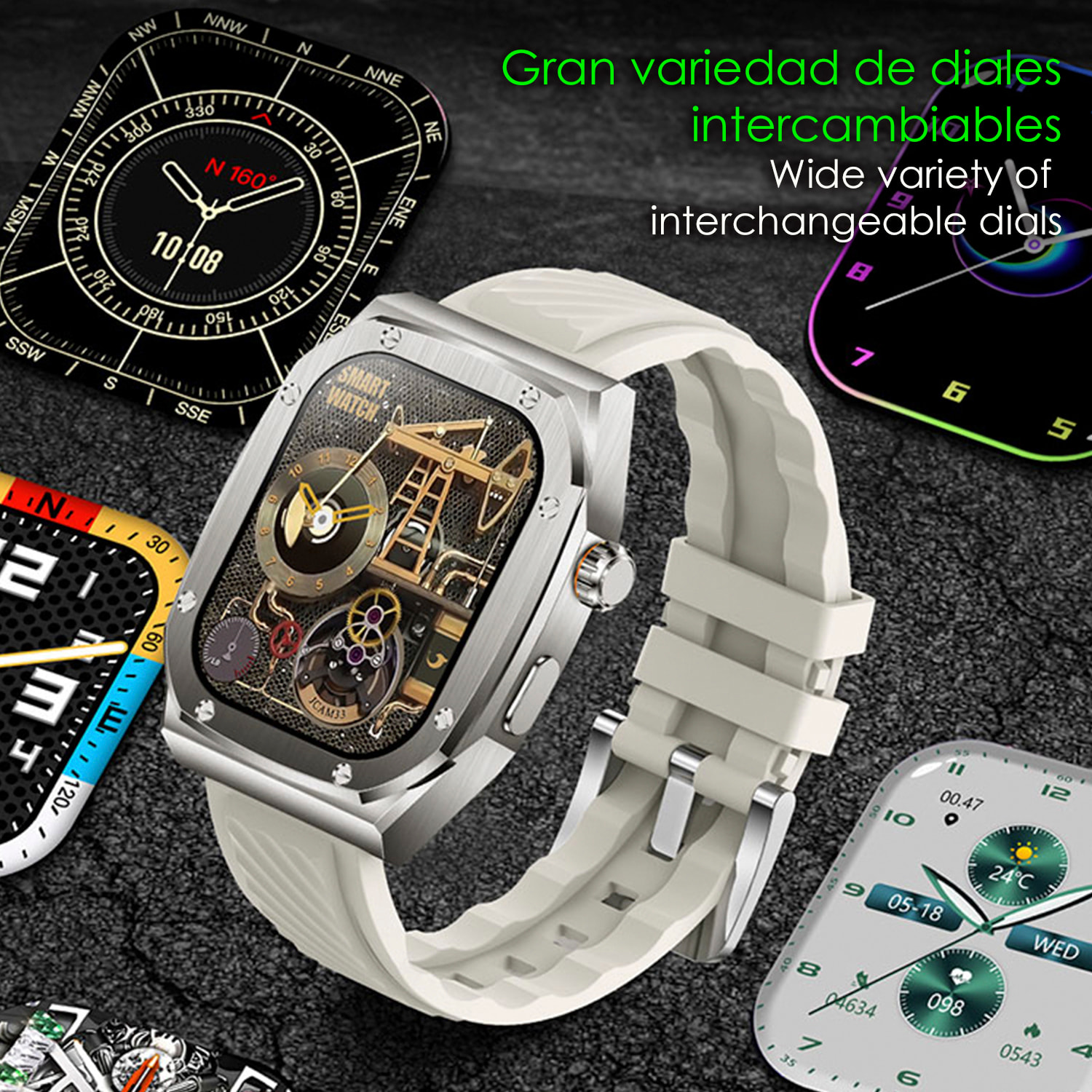 Smartwatch Z79 Max doppio bracciale. Monitorare la salute, la tensione, ecc. Modalità sportive, schermo diviso, chiamate BT.