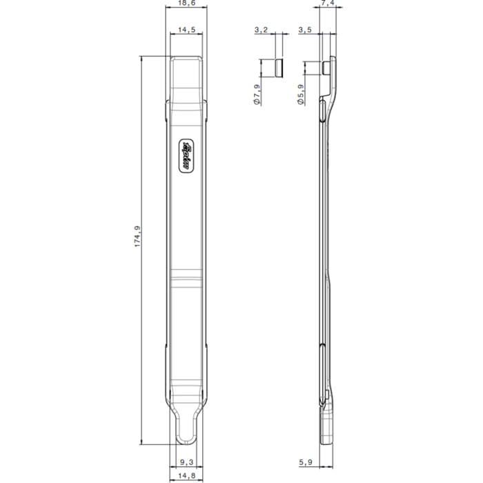 Embout de tringle 1509C FAPIM