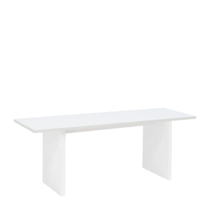 Mesa de centro de madera maciza en tono blanco de 120cm Alto: 45 Largo: 120 Ancho: 55