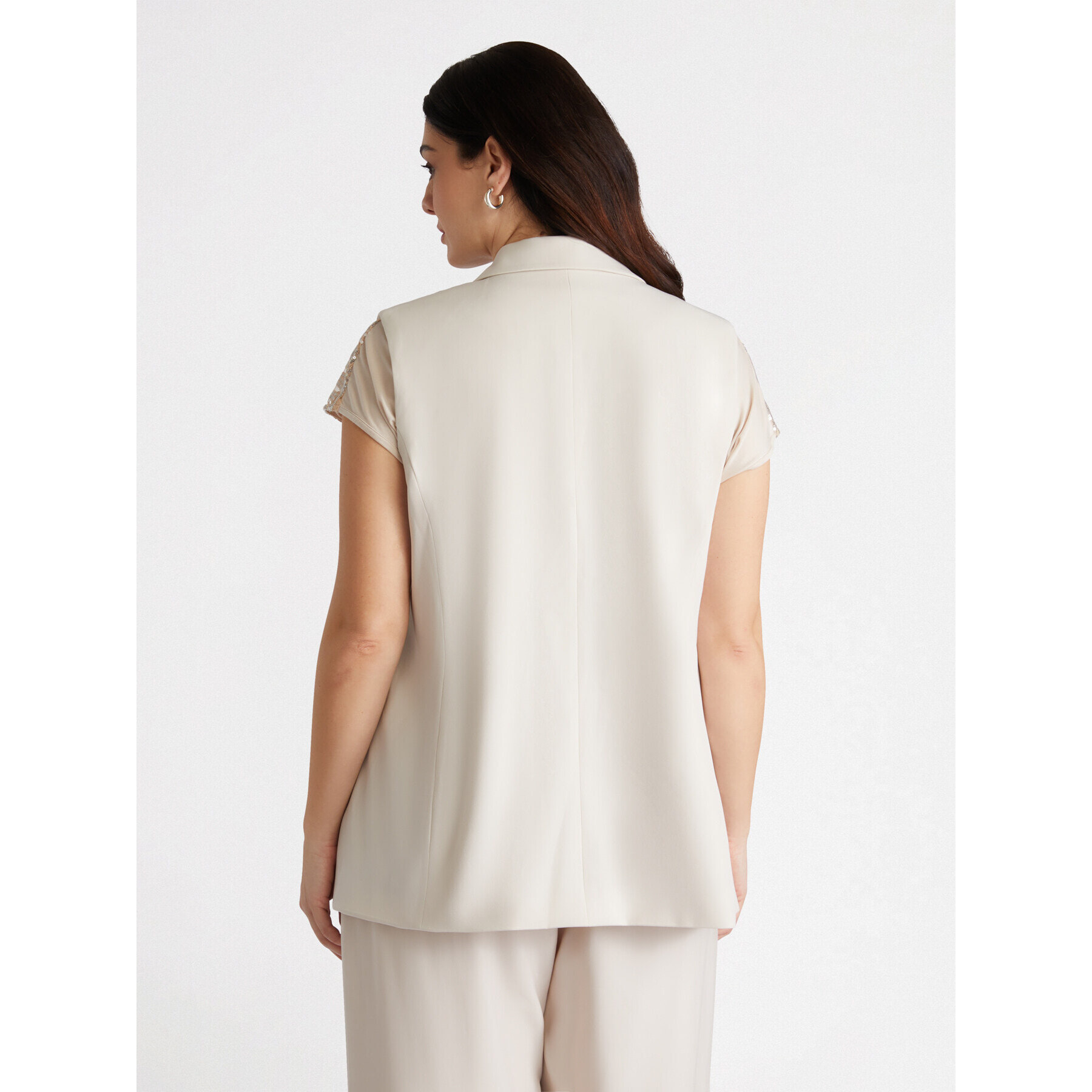 Fiorella Rubino - Blazer senza maniche - Beige