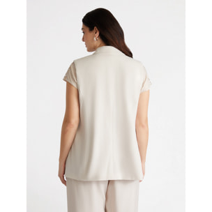 Fiorella Rubino - Blazer senza maniche - Beige