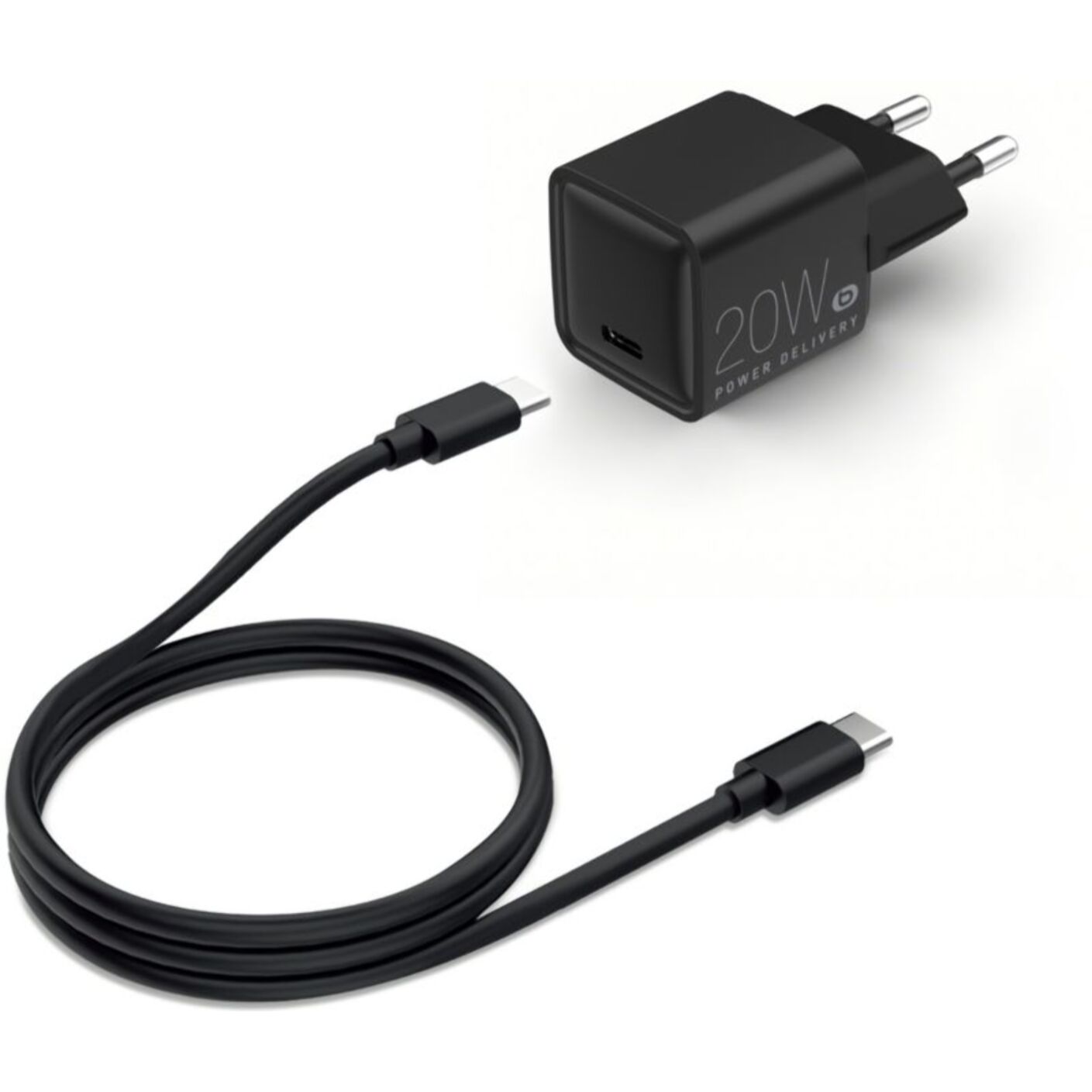 Chargeur + câble ESSENTIELB 20W charge rapide USB-C + Câble USB-C 1M