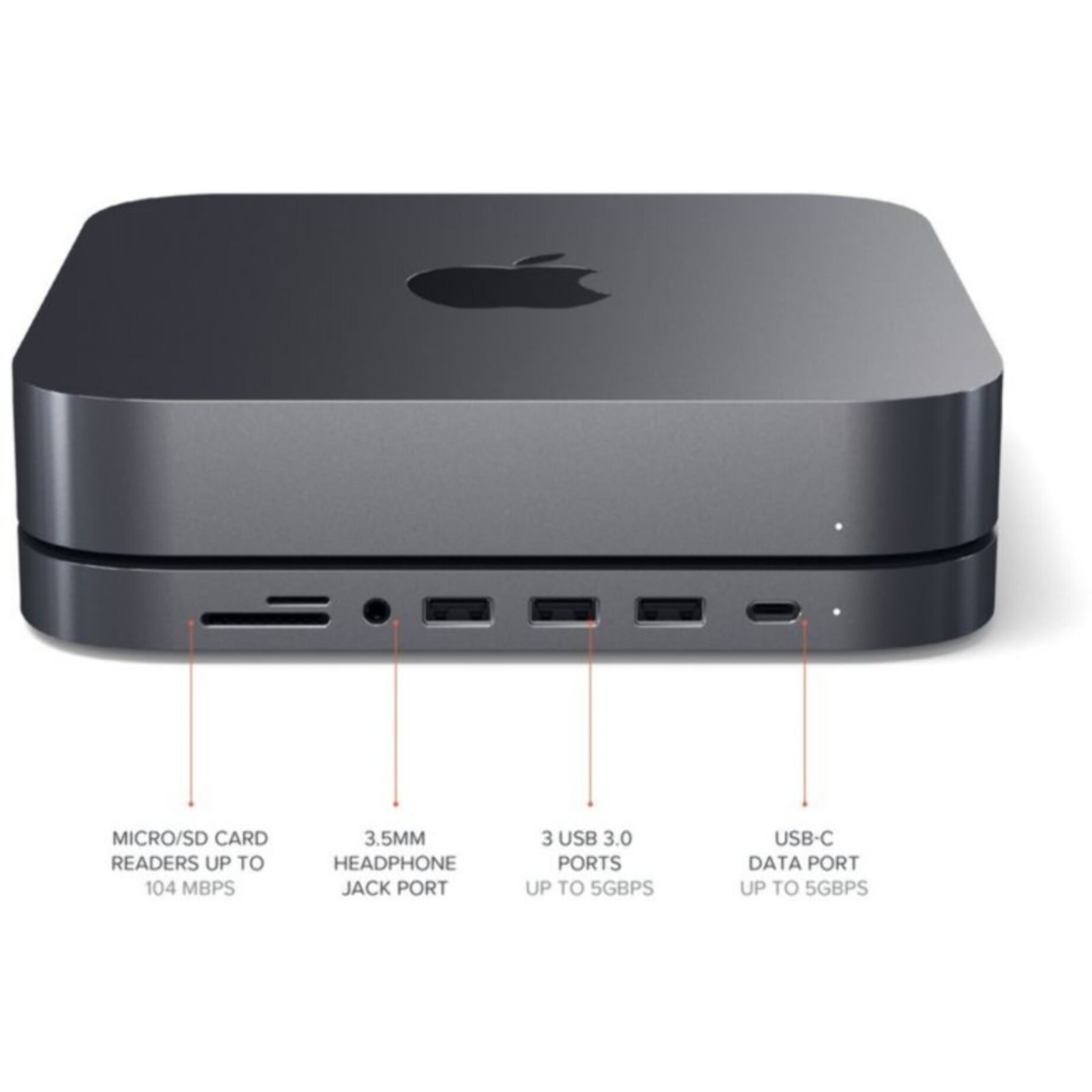 Adaptateur USB SATECHI USB-C pour Mac mini gris