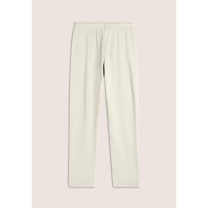 Jogger regular fit in french terry con logo laterale