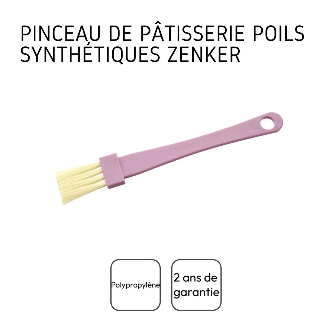 Pinceau de cuisine et de pâtisserie 19 cm en poils synthétiques Zenker Sweet Sensation