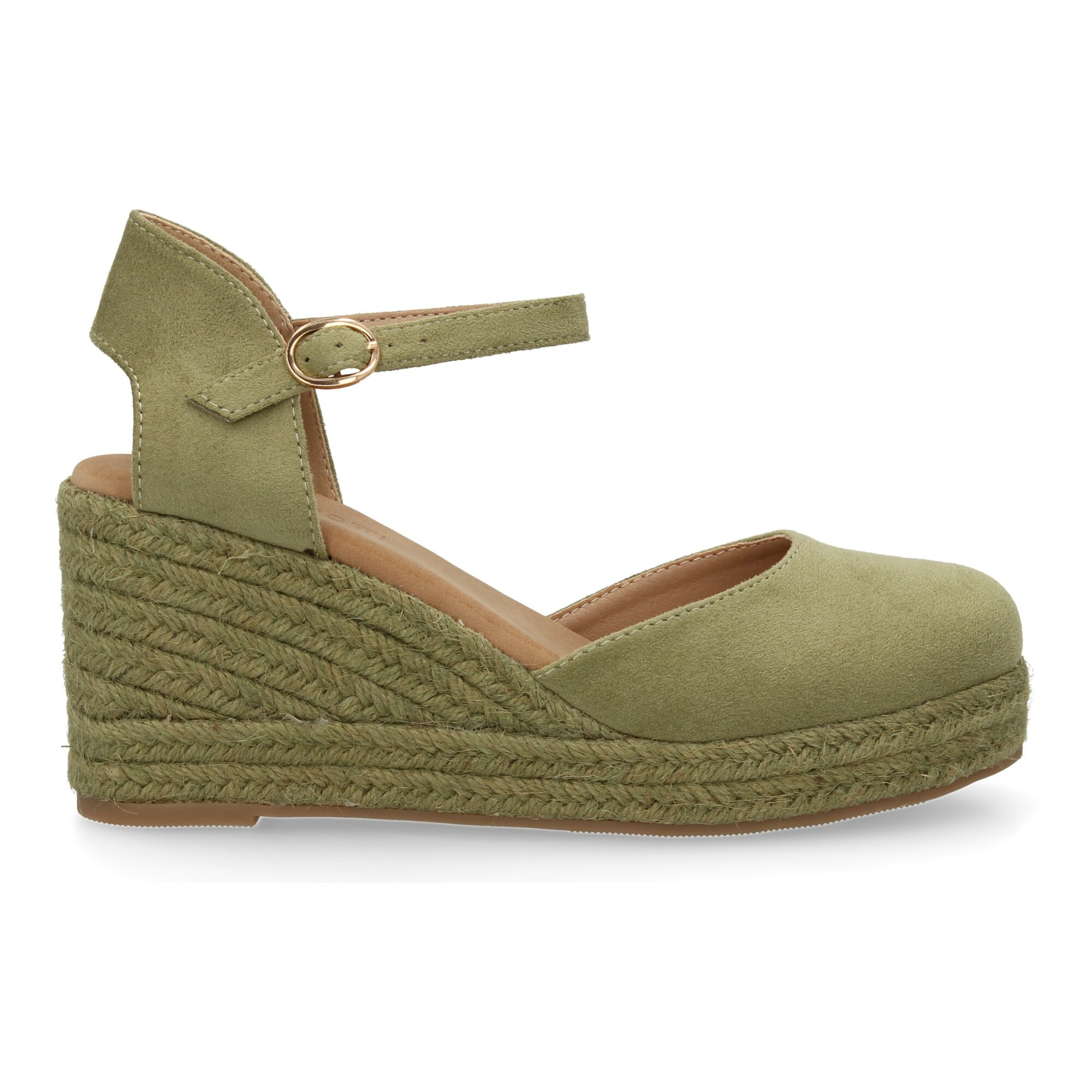 Sandalia de cuña de yute para mujer, comodas y elegantes diseño moderno con el yute en el mismo tono