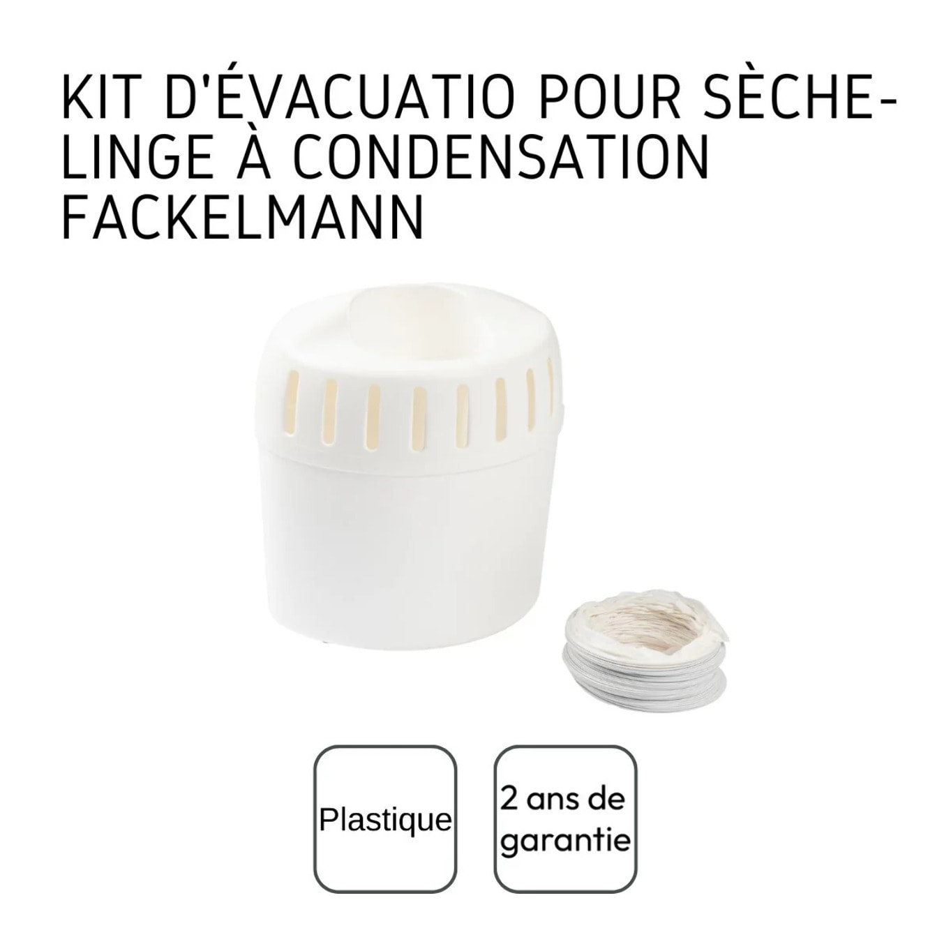 Gaine d'évacuation extérieure pour sèche-linge à condensation Fackelmann