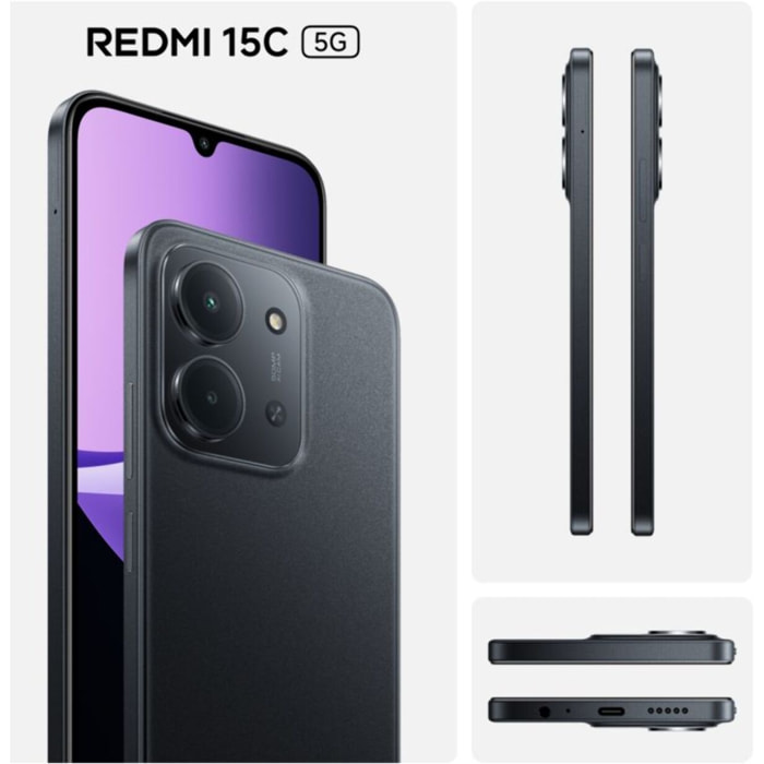 Smartphone XIAOMI Redmi 15C 256Go Noir 5G